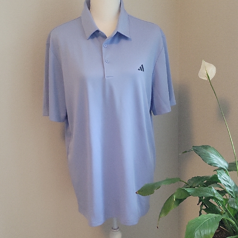 Adidas Men's Light Blue Polo Shirt